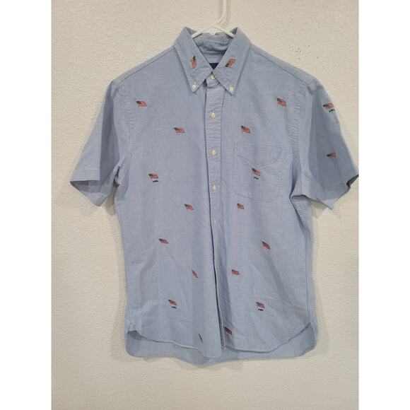Ralph Lauren Polo Men's Patriotic Flag Button Up Shirt M 4th of July  #14 - Picture 1 of 5